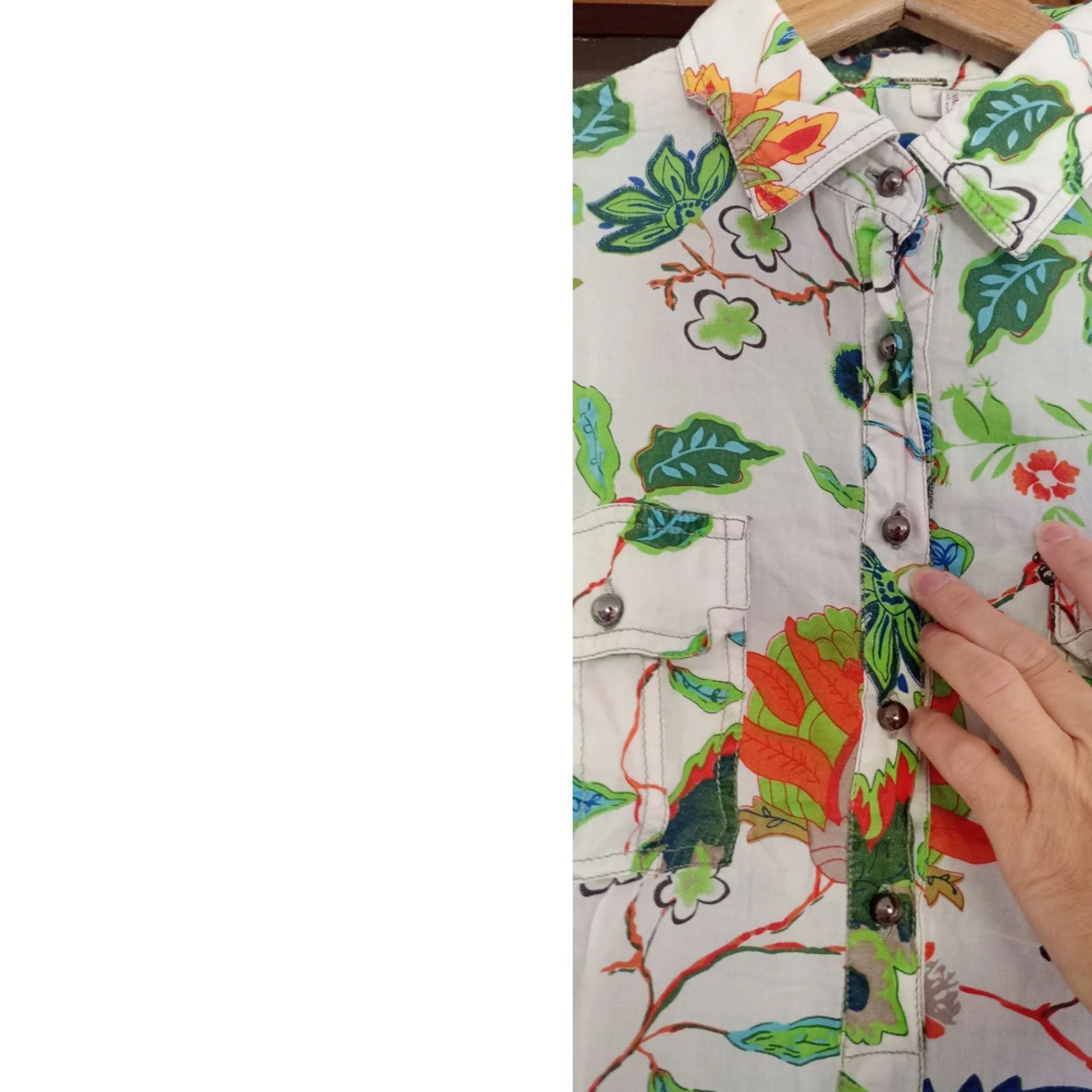 Printed blouse size 36 in very good condition – photo 4
